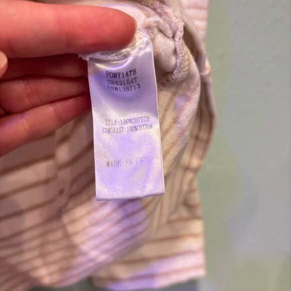 Doe & Rae White & Cream Pocket Detailed Striped Long Sleeve Size M - Picture 7 of 11